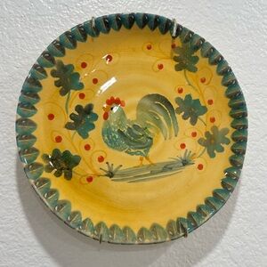 Vintage Italica Ars Hand-Painted Rooster Wall Plate – Made in Italy